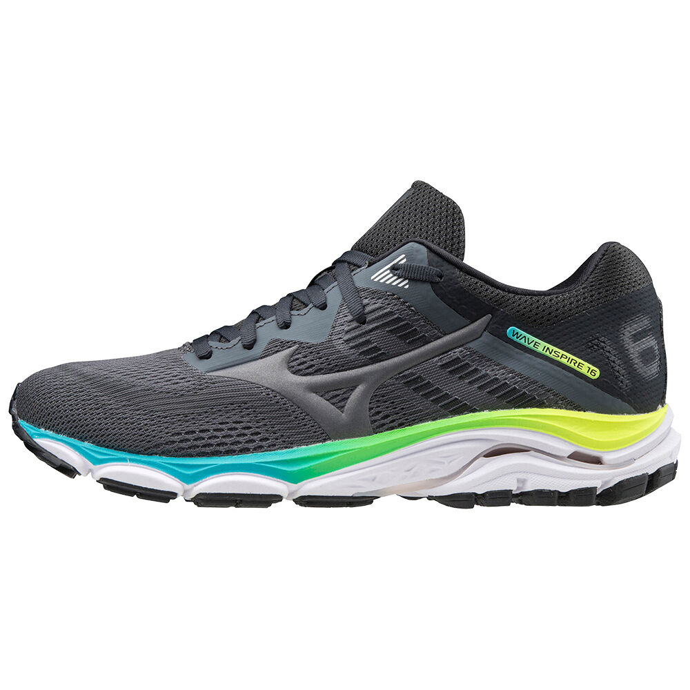 Zapatillas Running Mizuno Wave Inspire 16 Mujer Gris/Negras/Azules Baratas LCMX-03867